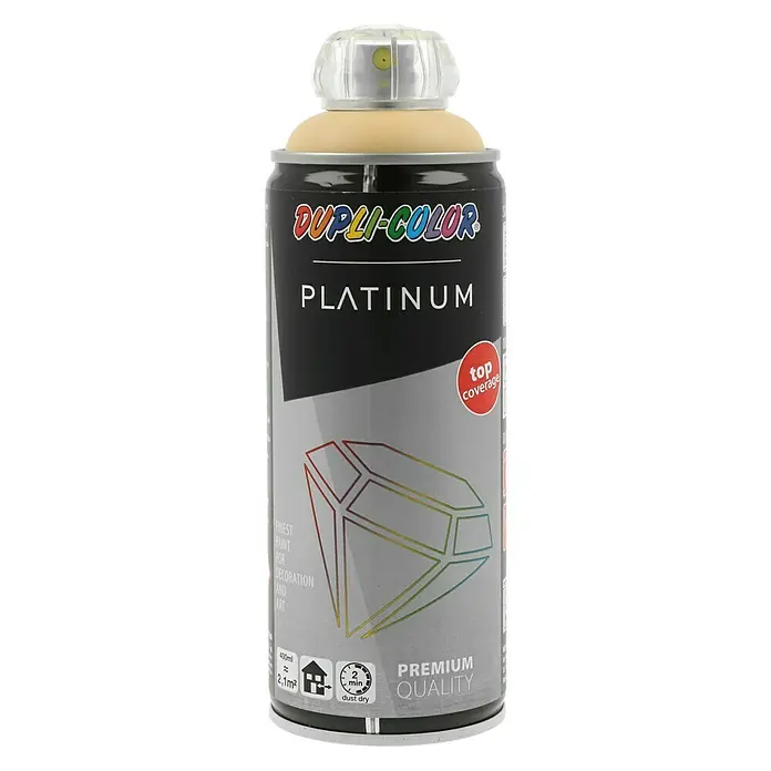 Dupli-Color Platinum Sprej s lakom u boji platinum - Breskva narančaste boje, 400 ml, Svilenkasti mat - Pogled sprijeda
