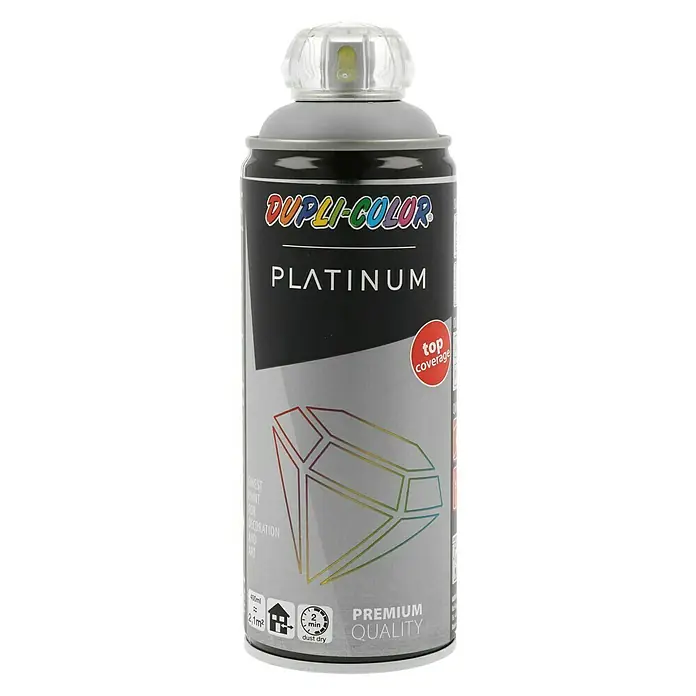 Dupli-Color Platinum Buntlack-Spray platinum RAL 7001 - Silbergrau, 400 ml, Seidenmatt - Vorderansicht