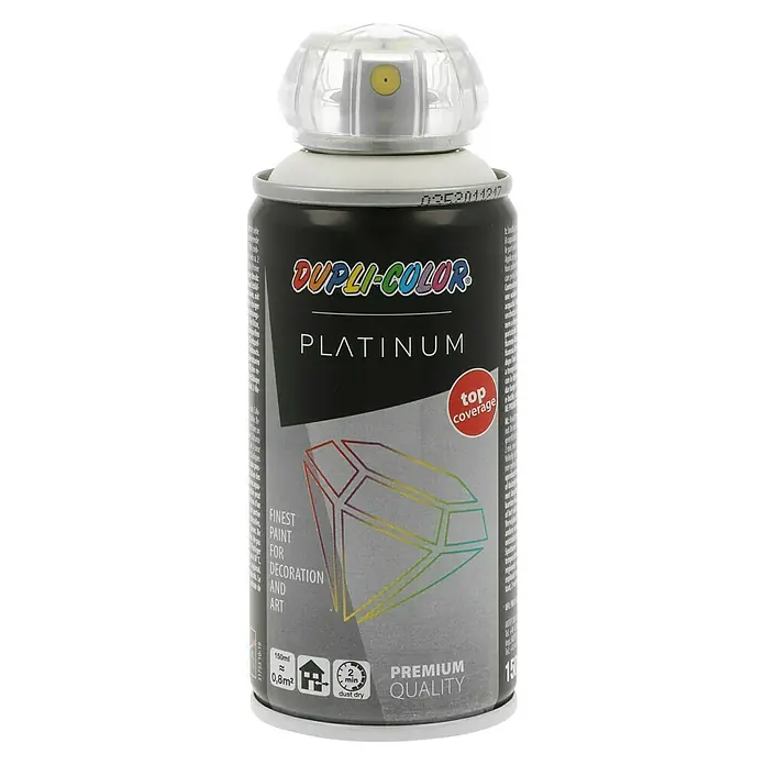 Dupli-Color Platinum Buntlack-Spray platinum RAL 9010 - Reinweiß, 150 ml, Seidenmatt - Vorderansicht
