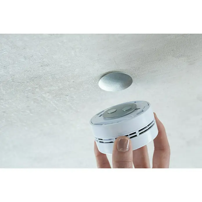 UniTEC Rauchwarnmelder Smart - Durchmesser: 7 cm, Batterielaufzeit: 10 Jahre, Alarmsignal: 85 dB - Anwendungsbeispiel