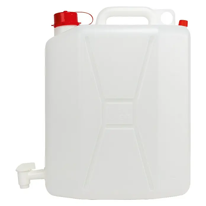 Bidón de plástico con grifo - 20 l, Apto para: Líquidos