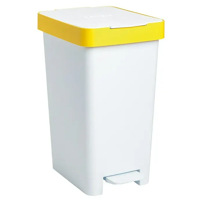 Tatay Cubo con pedal Smart - 25 l, Amarillo, Polipropileno