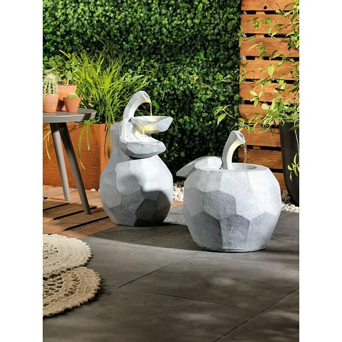 Fuente LED Mesina - Antracita, L x An x Al: 38 x 41 x 44 cm, Fuente LED