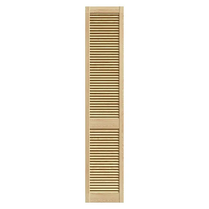 Vrata s lamelama - Š x V: 394 x 1.985 mm, Vrsta lamela: Otvorena, Natur - Pogled sprijeda