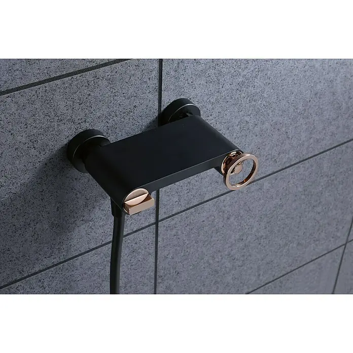 Imex Olimpo Grifo de ducha - Negro/Oro rosa