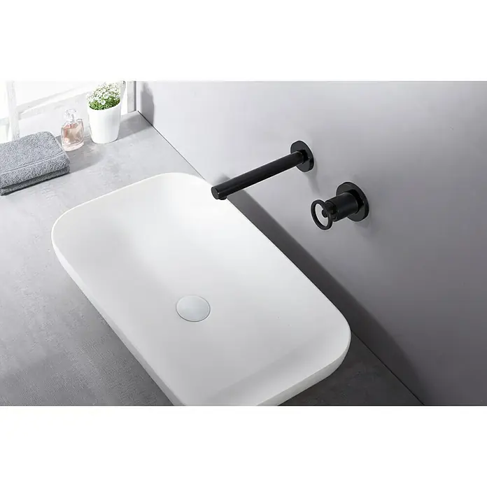 Imex Olimpo Grifo de lavabo empotrado - Negro, Mate