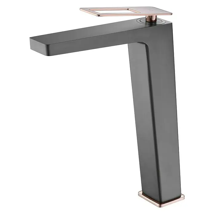Imex Suecia Grifo de lavabo - Negro/Oro rosa