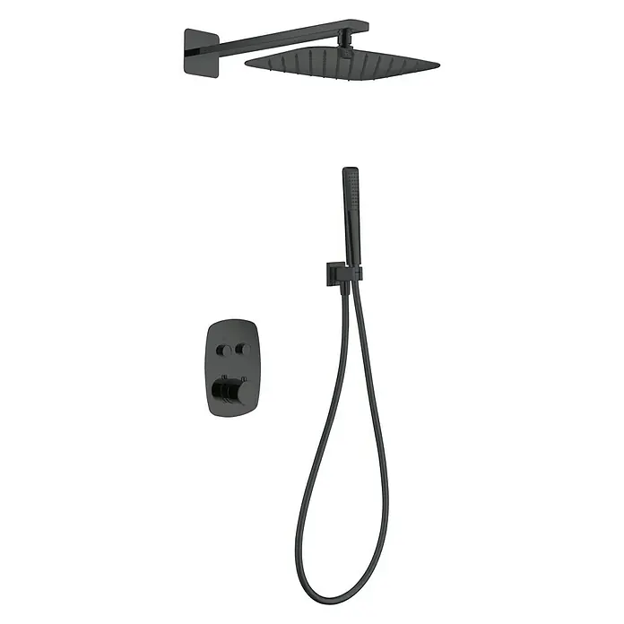 Imex Conjunto de ducha empotrado Hidra - Negro