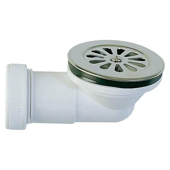 Válvula sifónica para ducha extraplana - 40 mm, Blanco