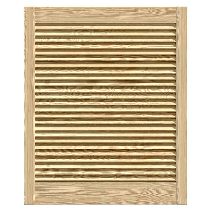Lamellentür - B x H: 594 x 762 mm, Art Lamellen: Offen, Natur - Vorderansicht