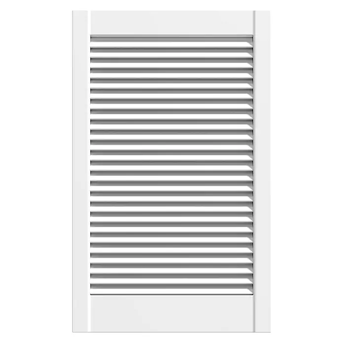 Lamellentür - B x H: 394 x 762 mm, Art Lamellen: Offen, Weiß - Vorderansicht