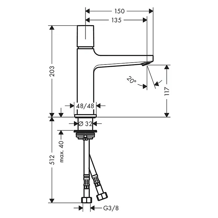 Hansgrohe Metropol Waschtischarmatur Select 110 - Chrom