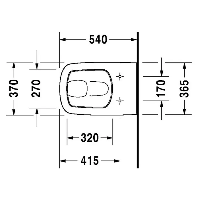 Duravit DuraStyle Wand-WC - Spülrandlos, Ohne Spezialglasur, Spülform: Flach, WC Abgang: Waagerecht, Weiß