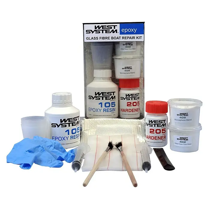 West System Polyester-reparatieset Glas Vezel - Met verharder 205