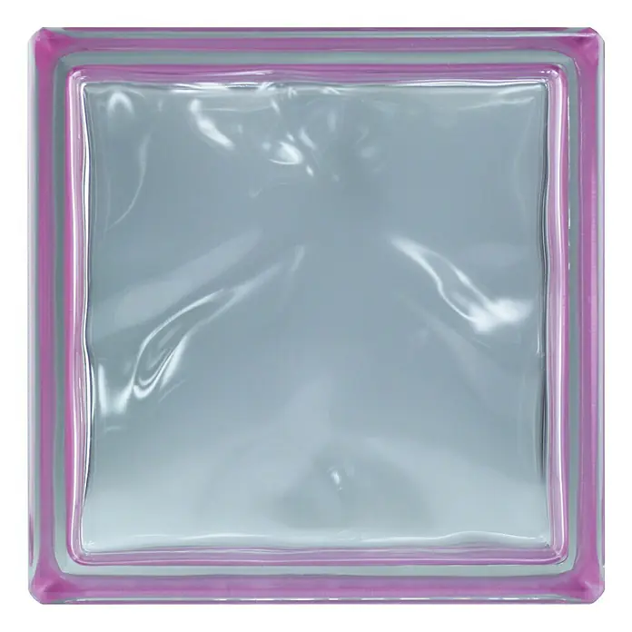 Fuchs Design Bloque de vidrio Reflex - Amatista, Nube, 19 x 19 x 8 cm - Vista frontal