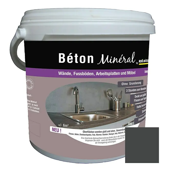 Résinence Béton Minéral Betonputz - Schiefer, 6 kg