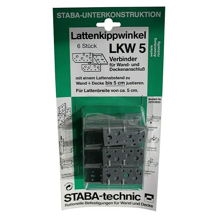Staba Lattenkippwinkel LKW 5 - 6 Stk. - Vorderansicht
