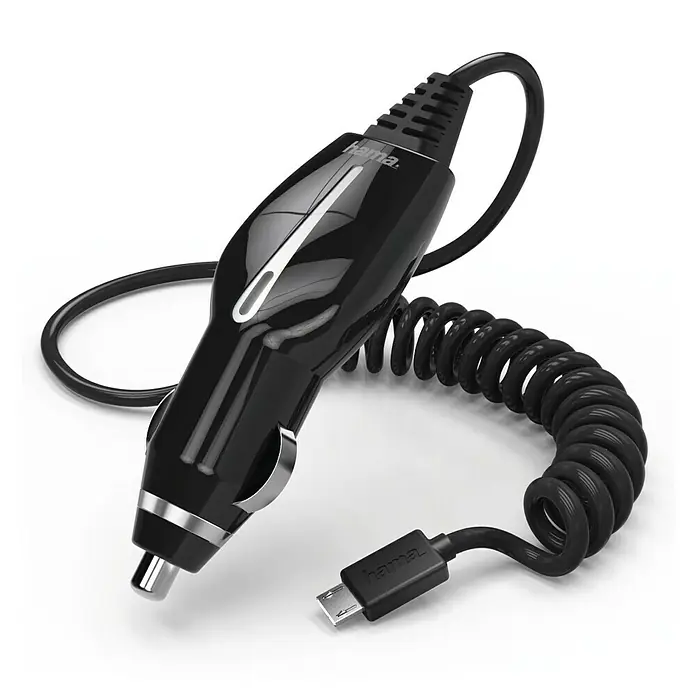 Hama USB-Kfz-Ladegerät - USB Micro-B-Stecker, Ladestrom: 1.200 mA - Vorderansicht