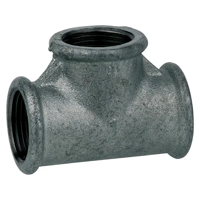 T-element - 1″, Pocinčano - Pogled sprijeda