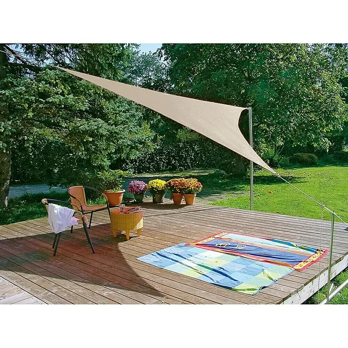 Sunfun Sonnensegel - Sand, Dreieckig, L x B: 360 x 360 cm