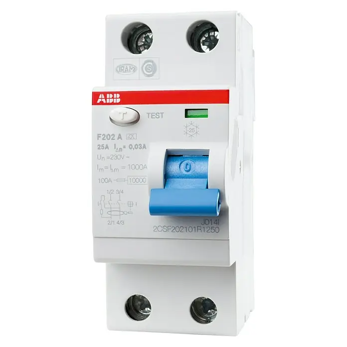 ABB System pro M compact FI-Schutzschalter F202 - 25 A, 2-polig, 0,03 A
