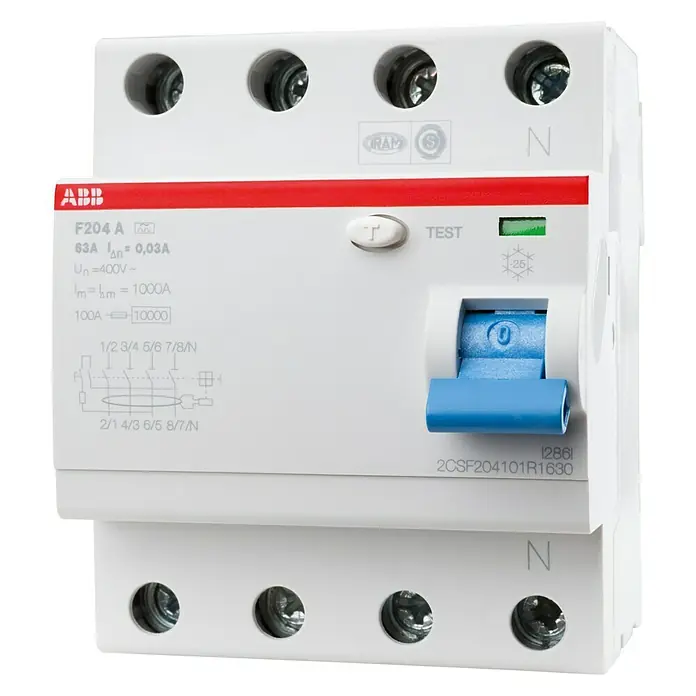 ABB System pro M compact FI-Schutzschalter F 204 - 63 A, 4-polig, 0,03 A