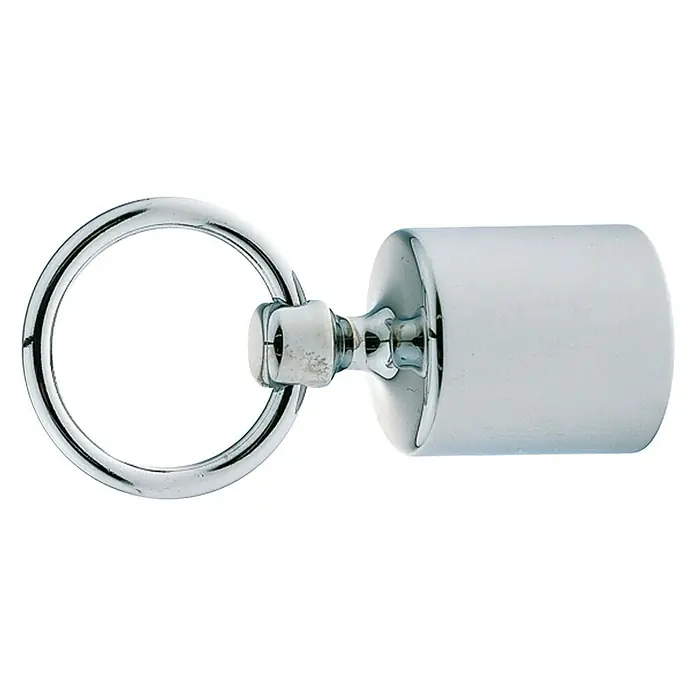 Stabilit Endstück - L x B: 90 x 45 mm, Für Seildurchmesser: 30 mm, Verchromt - Vorderansicht