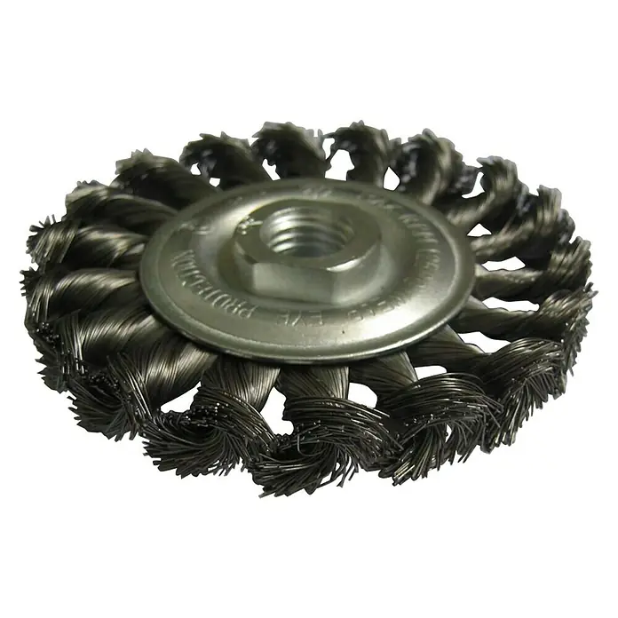Craftomat Scheiben-Drahtbürste - Gezopft, Durchmesser: 115 mm, Breite: 20 mm - Vorderansicht