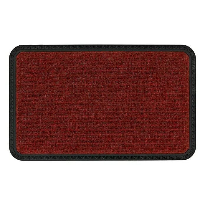 Astra Fußmatte Border Star - Rot, 50 x 80 cm, 70 % Polypropylen, 30 % Gummi - Ansicht von oben