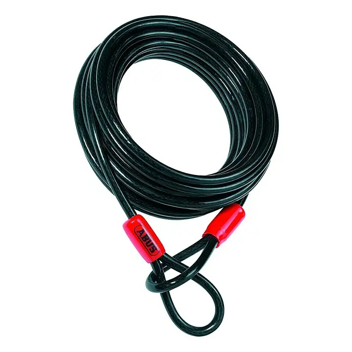 Abus Cable de lazo Cobra - 10 m, Negro - Vista frontal