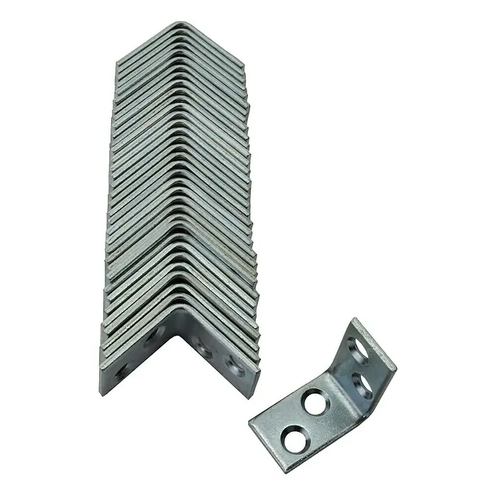 Kutnik za stolice - D x Š x V: 25 x 15 x 25 mm, 50 Kom., Čelik, Pocinčano - Pogled sprijeda