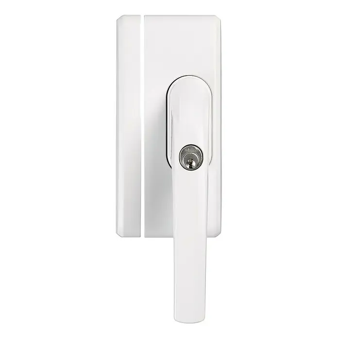 Abus Fenster-Zusatzschloss FO 400 - Dornmaß: 30 mm - 37 mm, Falztiefe: 0 - 29 mm, Universell einsetzbar, Weiß - Vorderansicht