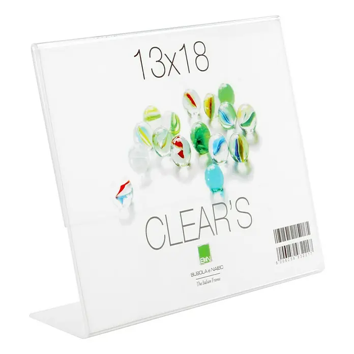 Okvir za fotografije Clears - Vodoravno, 13 x 18 cm - Pogled sprijeda
