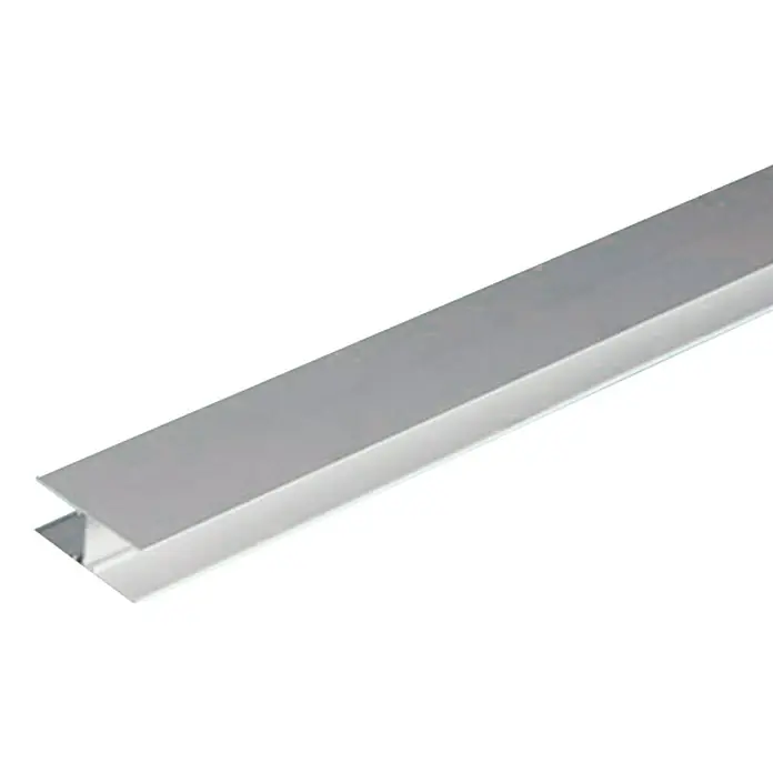 H-spojna profil - D x V: 200 cm x 16 mm, Prikladno za: Polikarbonatne ploče, Aluminij - Pogled sprijeda