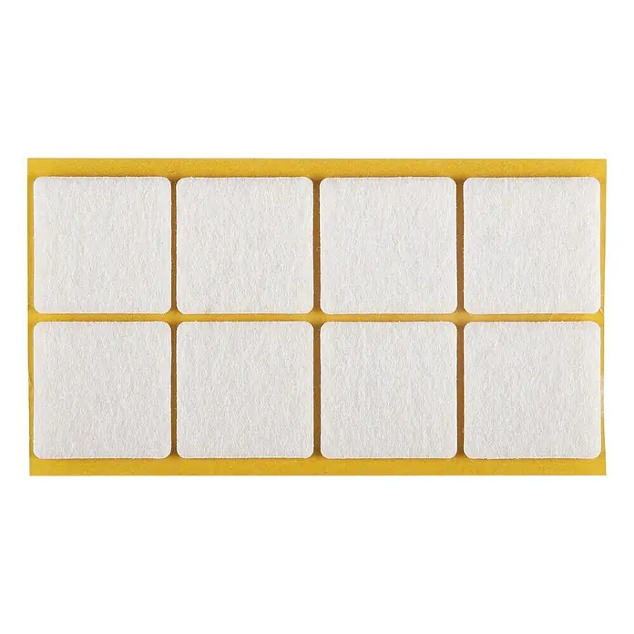 Stabilit Podložna pločica od filca - 32 x 32 mm, 8 kom, Bijele boje, Samoljepljivo - Pogled odozgo