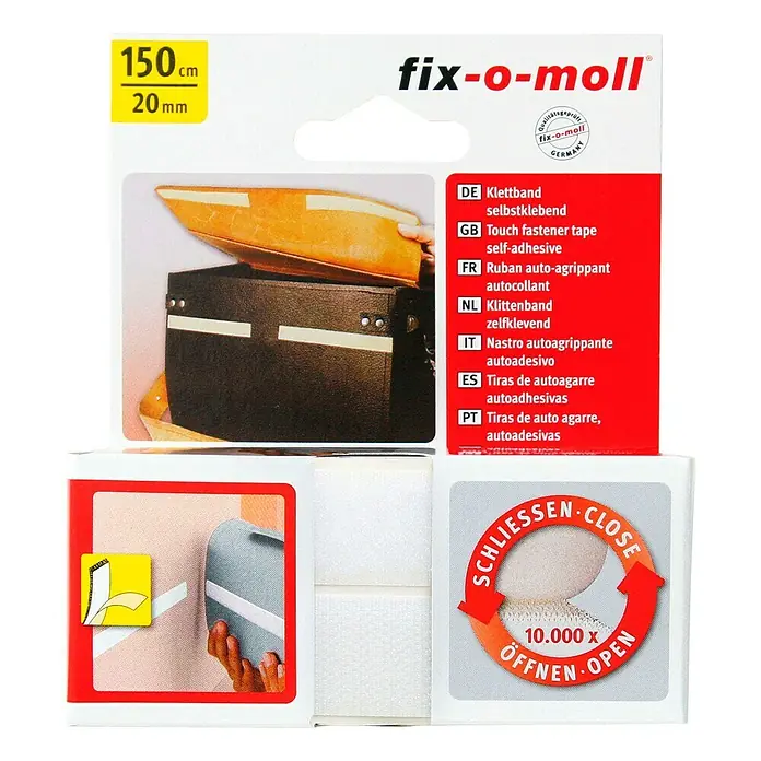 Fix-o-moll Višenamjenska traka - 150 cm x 20 mm, Bijele boje, Samoljepljivo - Pogled odozgo