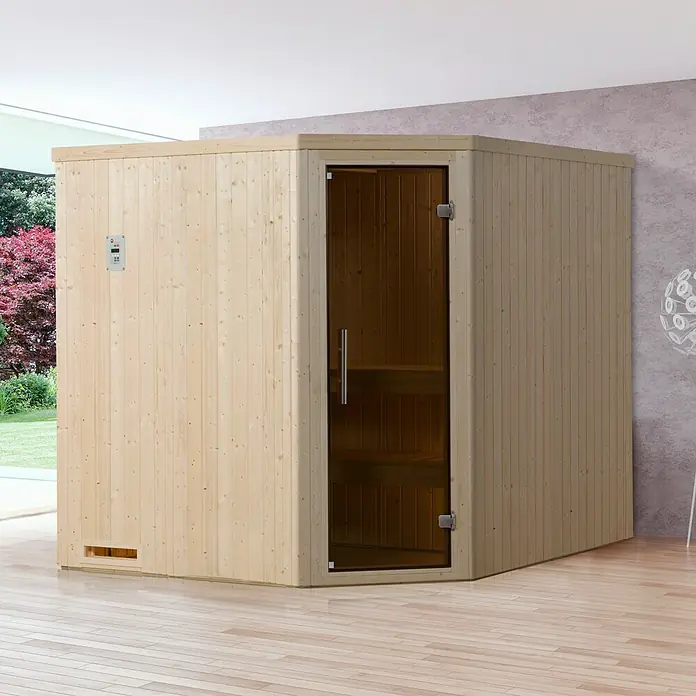 Weka Elementsauna 508 GT Gr.4 - Ohne Ofen, 194 x 194 x 199 cm - Vorderansicht