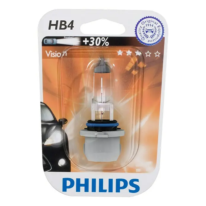 Philips Vision Halogeenkoplamp HB4 - HB4, 1 st. - Vooraanzicht