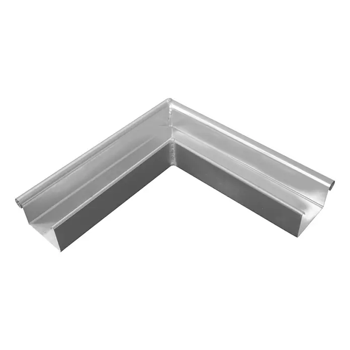 Sarei Kastenrinnenwinkel - Nennweite: 70 mm, Ausführung: Außenecke, Aluminium - Ansicht von oben