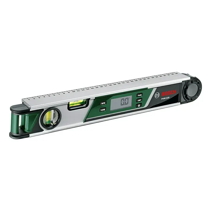 Bosch Winkelmesser PAM 220 - Messbereich: 0 - 220°, Anzahl Libellen: 2 Stk. - Vorderansicht