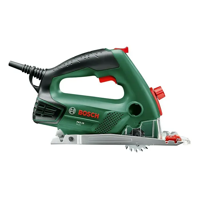 Bosch Handkreissäge PKS 16 - 400 W, Sägeblatt: Ø 65 mm, Leerlaufdrehzahl: 6.400 U/min - Vorderansicht