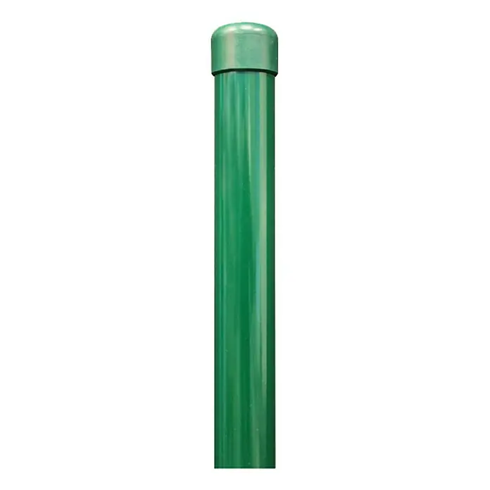 GAH Alberts Zaunpfosten ohne Drahthalter - Länge: 150 cm, Durchmesser: 34 mm, Grün, Metall - Vorderansicht