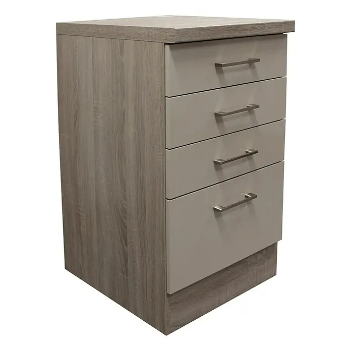 Flex-Well Palma Singleküche Palma - 100 cm, Kaschmir Glanz - Vorderansicht