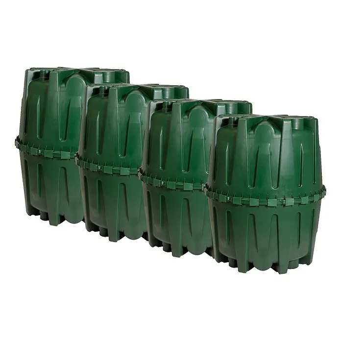 4rainz Regenwassertank Komplettpaket Herkules Haus 6400 L - 6.400 l (4 x 1.600 l), Kunststoff - Rechte Seitenansicht