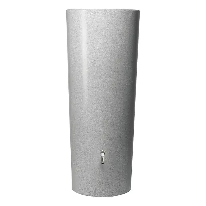 Garantia Modern Line Regenspeicher Stone 2 in 1 - 350 l, Silver, Ø x H: 62 x 150 cm - Vorderansicht