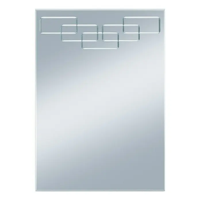 Kristall-Form Rillenschliffspiegel Oblong - 50 x 70 cm, Eckig
