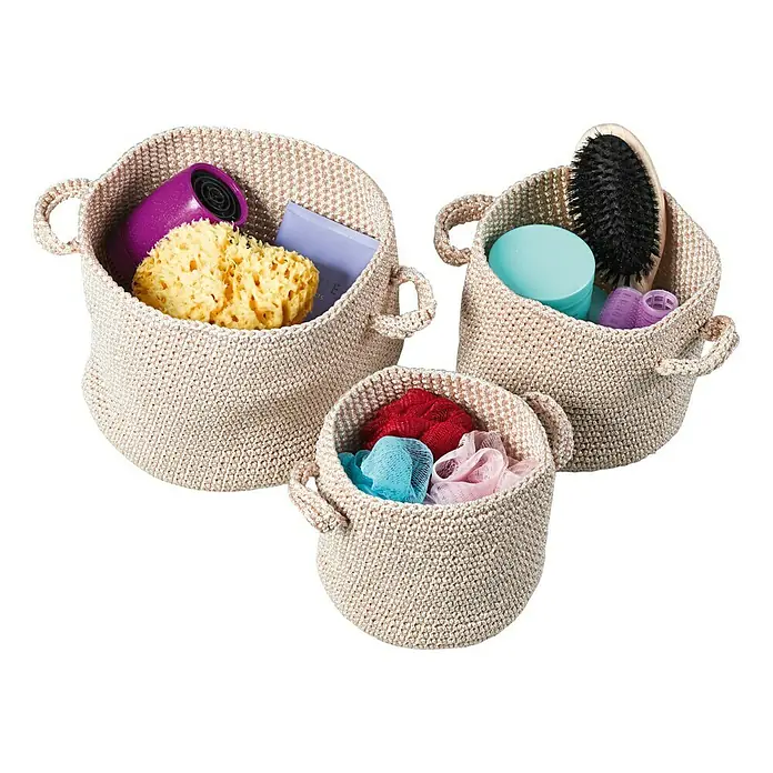 Venus Conjunto de cestas para la ropa Sven - Beige, 3 piezas