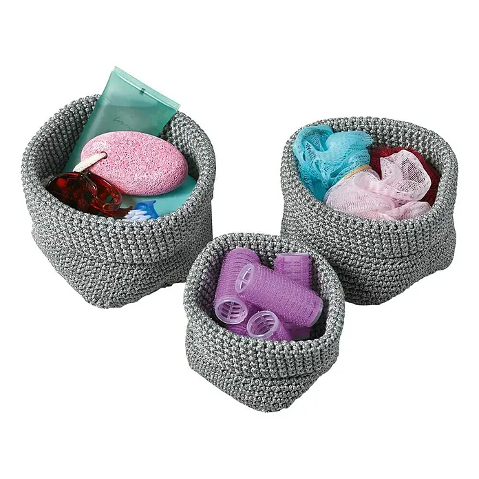 Venus Conjunto de cestas para la ropa Finn - Gris, 3 piezas