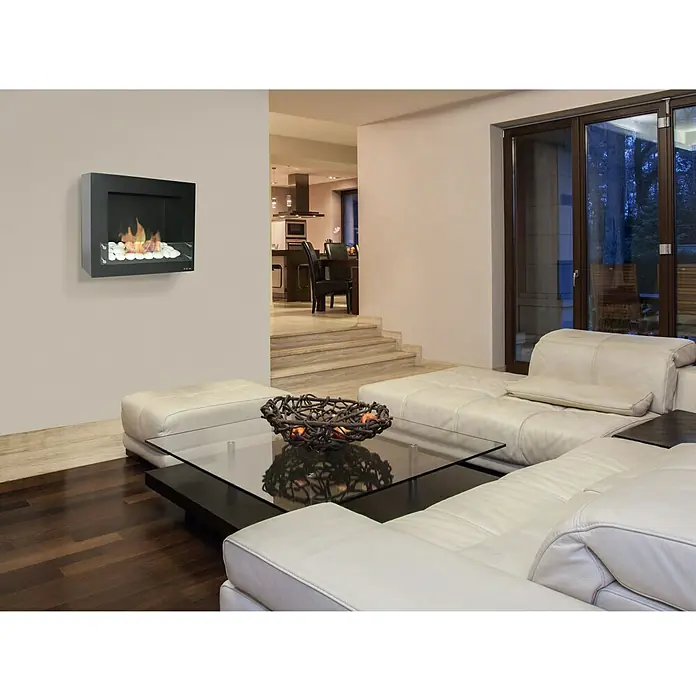 Purline Chimenea de bioetanol Bestbio Design B - 70 x 20 x 60 cm, Negro - Foto ambiente