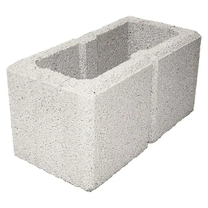 Betonski blok Ambienta - 40 x 20 x 20 cm, Bijele boje, Beton